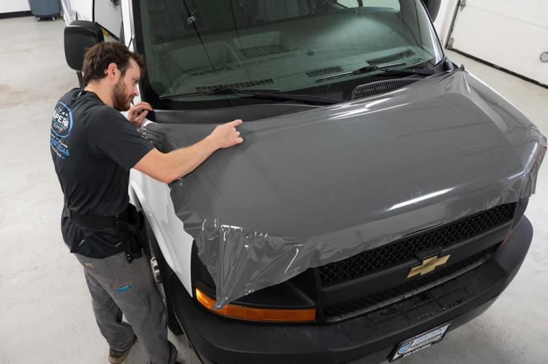 Vinyl wrap install at Superior Wraps & Coatings